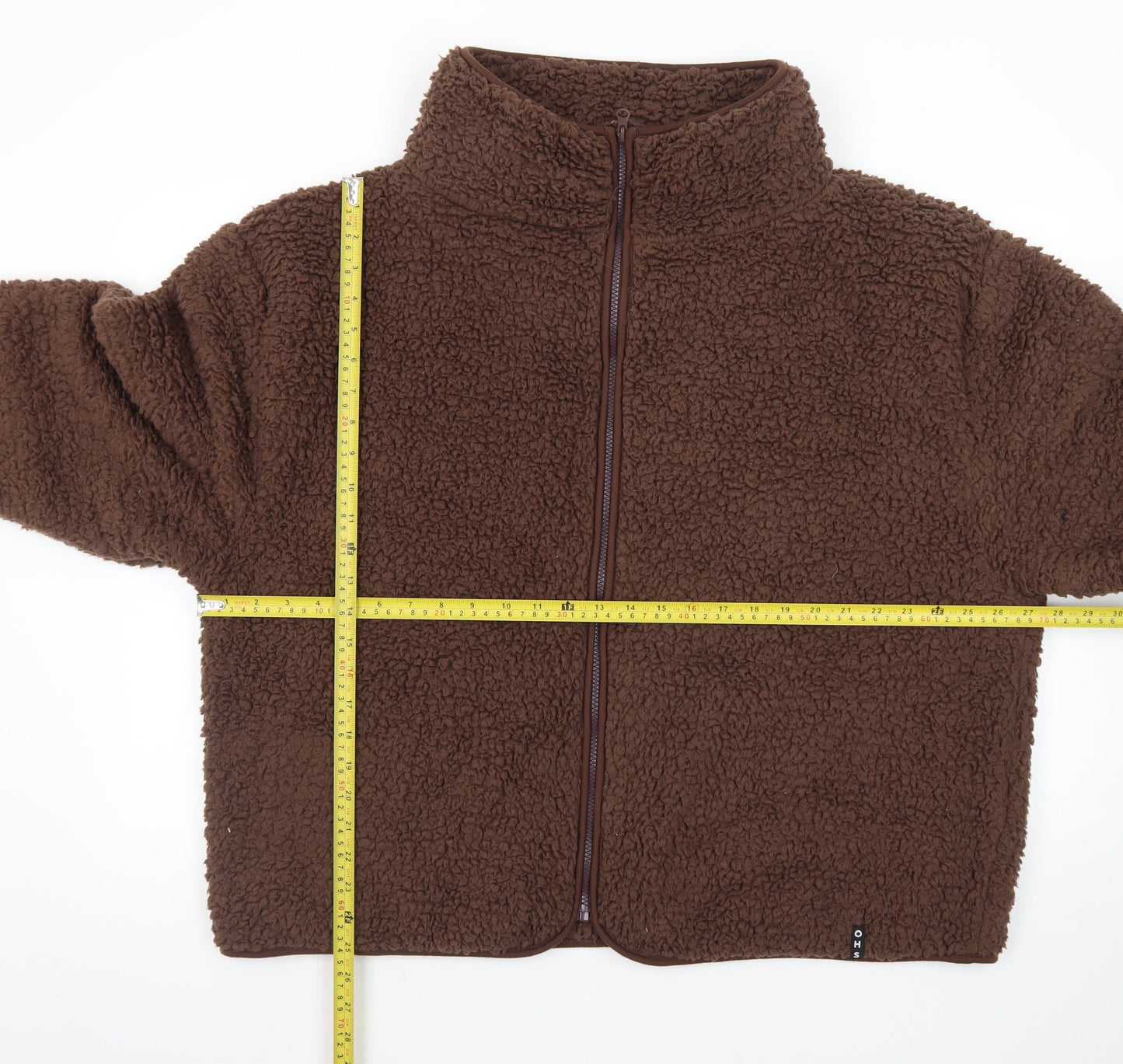 Online Home Shop Women's Brown Fleece Zip Jacket Size L