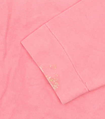 Weird Fish Women's Pink Long Sleeve Collared Polo Top Size 12