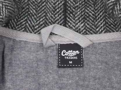 Cotton Traders Men's Grey Wool Herringbone Blazer Jacket M