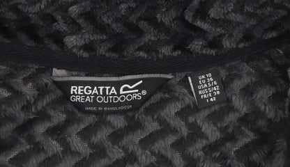 Regatta Womens Black Fleece Jacket Size 10 Lightweight Zip Up