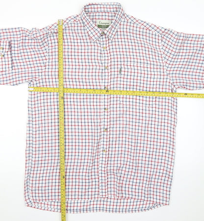 Champion Men's Multicoloured Check Classic Fit Button-Up Shirt L