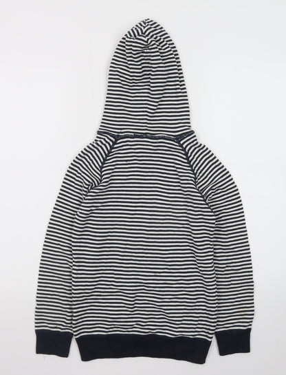 L.O.G.G by H&M Teens Navy & White Striped Cotton Hoodie Size 8-10 Years
