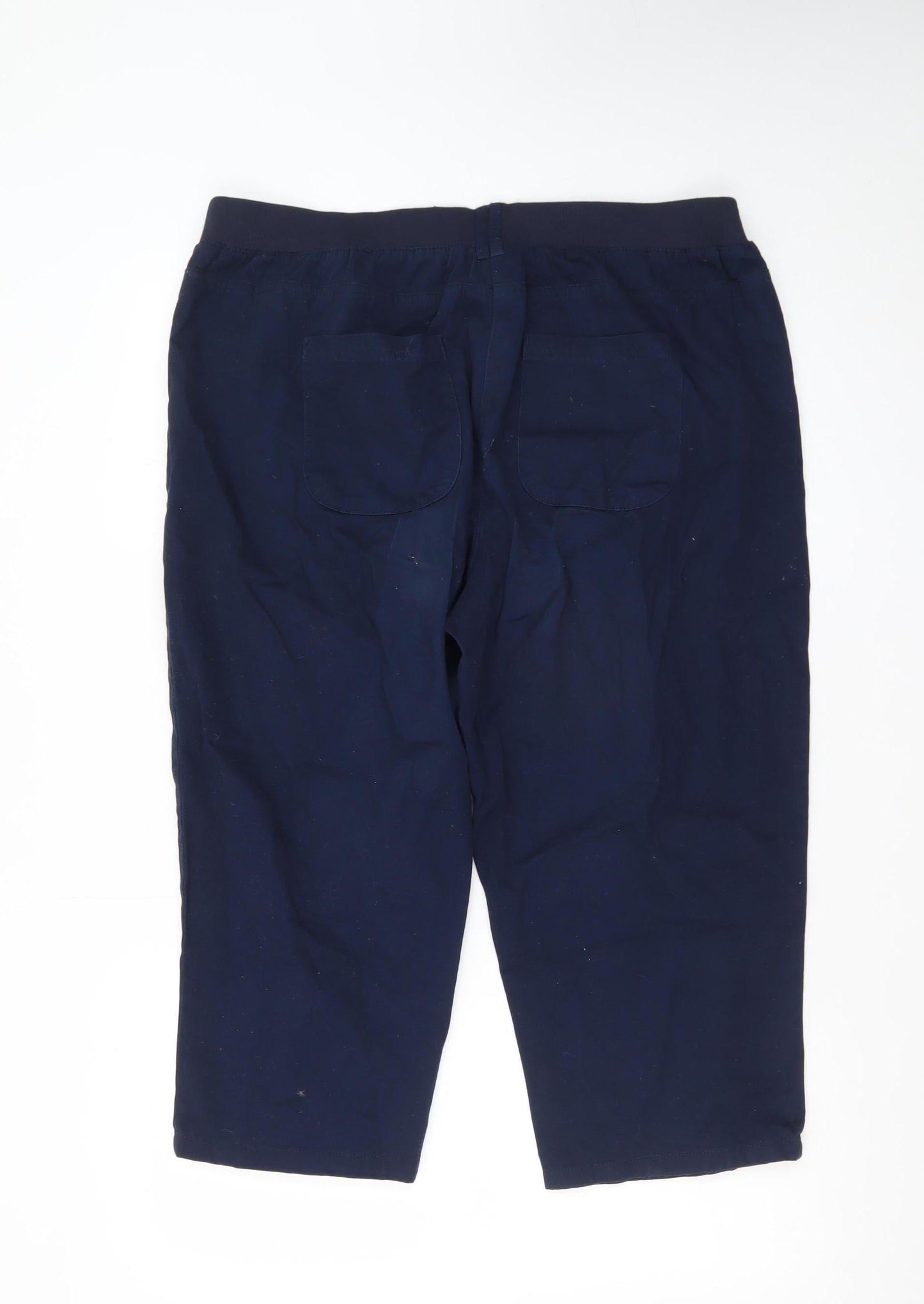 Cotton Traders Womens Blue Size 16 Capri Twill Trousers