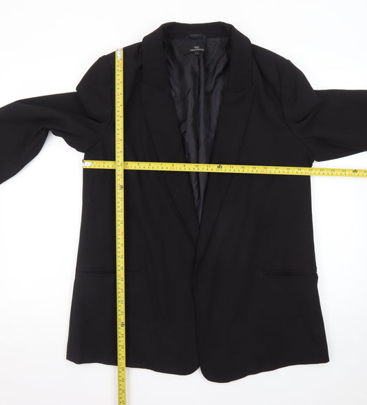 Next Women Black Tailored Single-Breasted Blazer UK 16