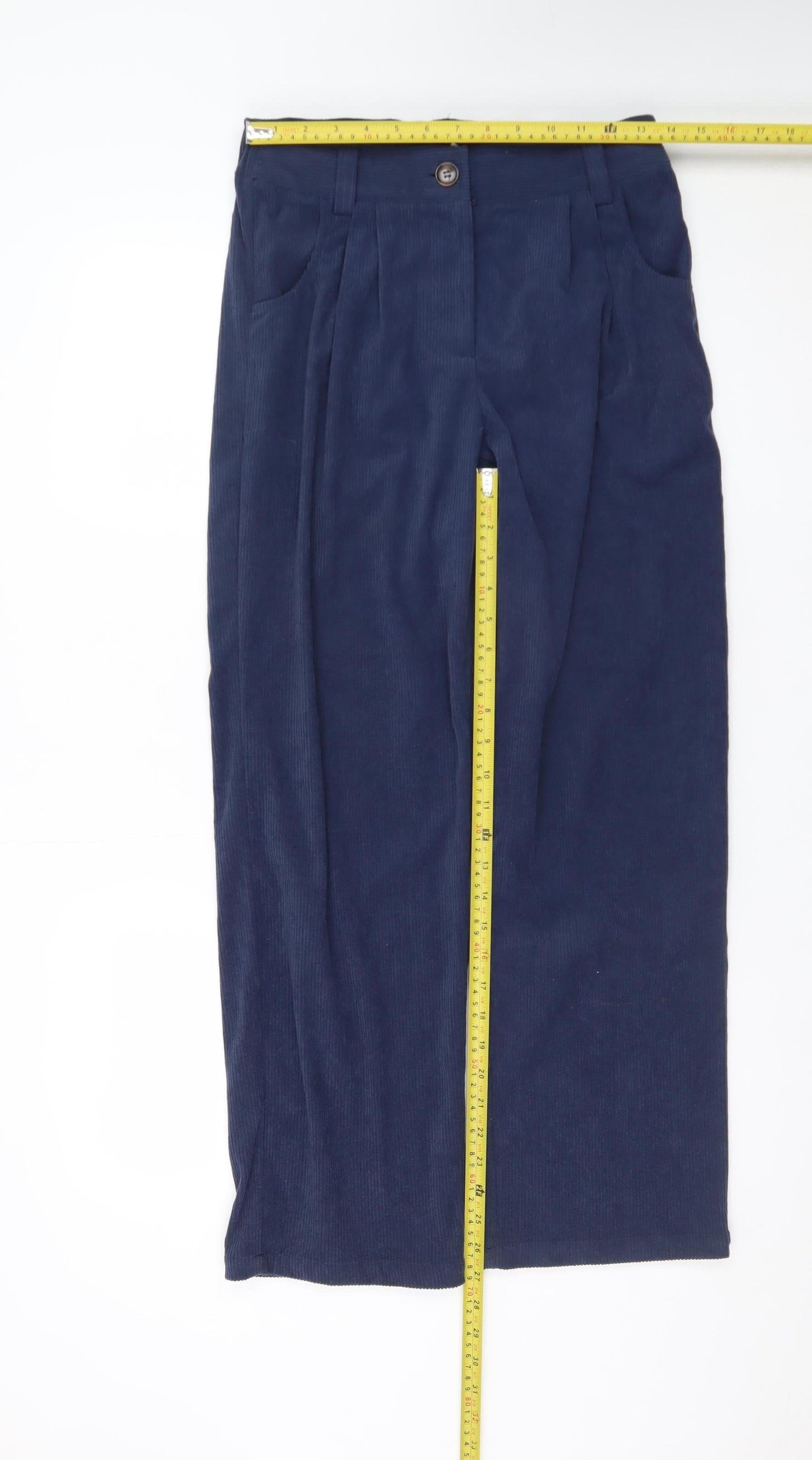 Halara Women's Blue Corduroy Trousers Size S Regular Fit
