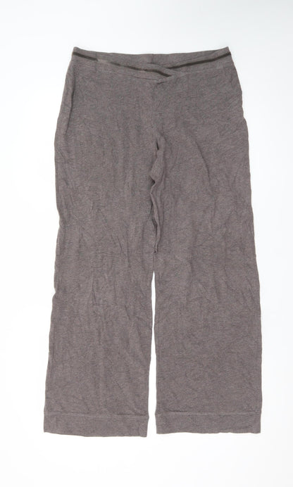 Marks and Spencer Women’s Brown Jersey Wide-Leg Trousers Size 12