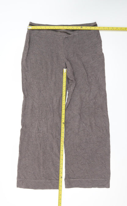 Marks and Spencer Women’s Brown Jersey Wide-Leg Trousers Size 12
