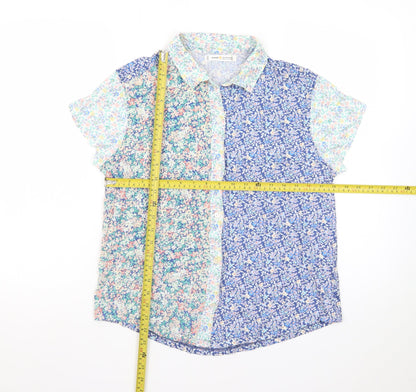 Women'secret Women's Multicoloured Floral Cotton Button-Up Shirt S