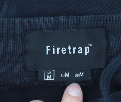 Firetrap Men's Black Jogger Cargo Trousers M Regular Fit
