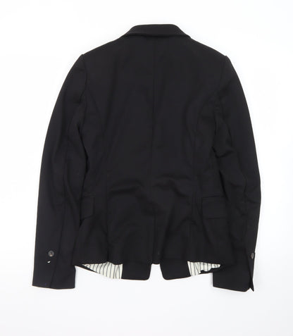 H&M Women's Black Size 8 Slim Fit Blazer Jacket