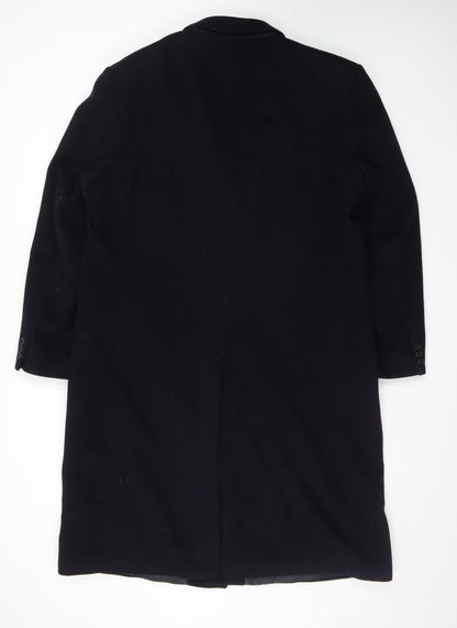 Marks and Spencer Men’s Navy Wool Overcoat Size 44 Classic Long