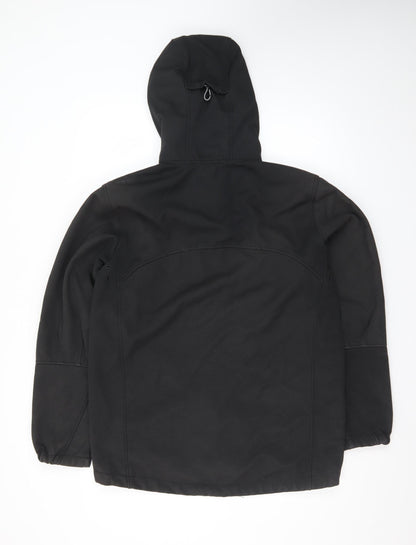 Bench Mens Black Softshell Hooded Jacket Medium Windproof