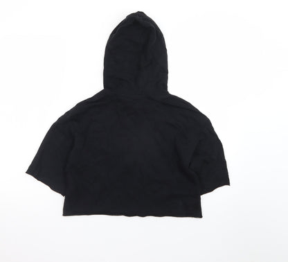 H&M Divided Womens Black XS Cropped Pullover Hoodie New York City Graphic