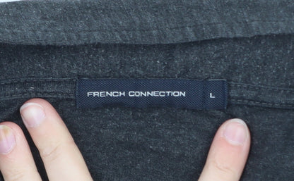 French Connection Men's Grey Cotton Polo Shirt Size L