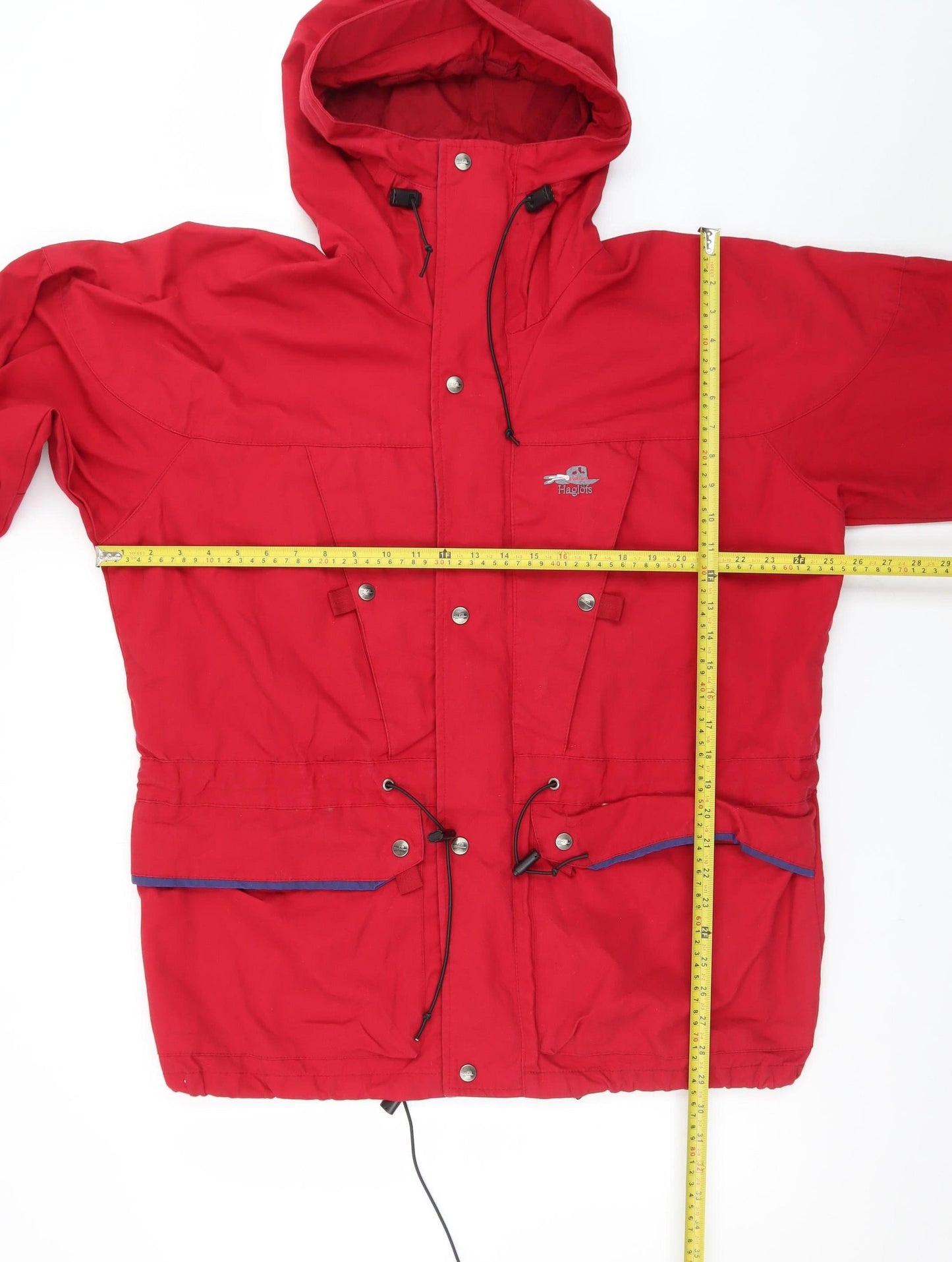 Haglöfs Men's Red Waterproof Hooded Outdoor Parka Jacket Size 52