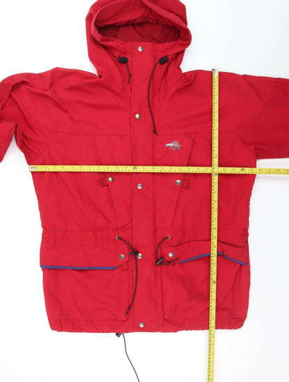 Haglöfs Men's Red Waterproof Hooded Outdoor Parka Jacket Size 52