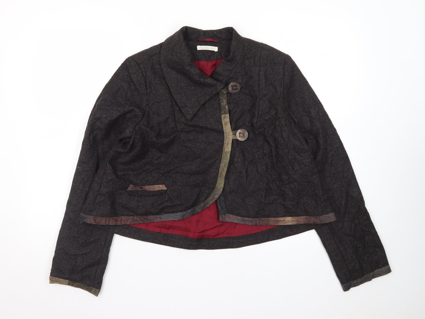 Womens UK Size 12 Imprevu Design Brown Blazer
