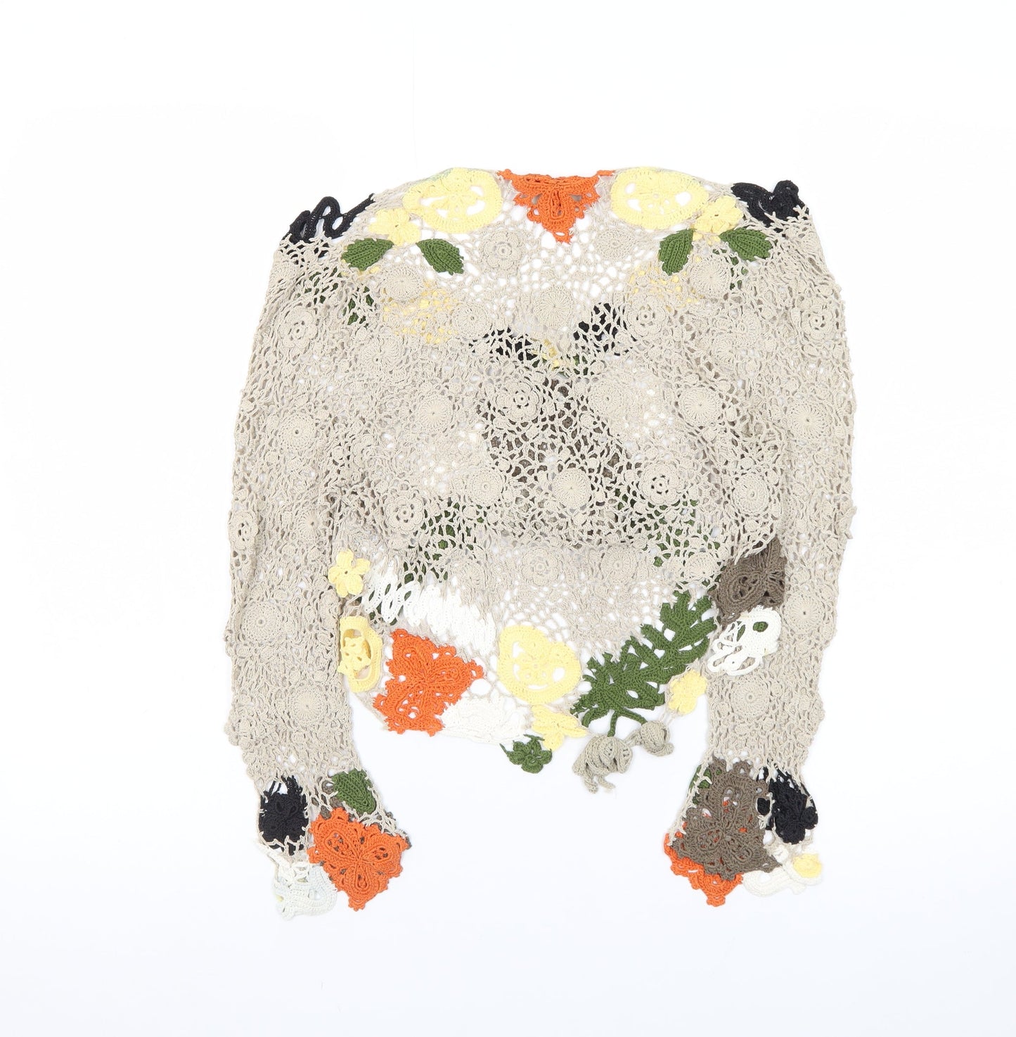 Karen Millen Women's Multicoloured Crochet Cardigan Size 12
