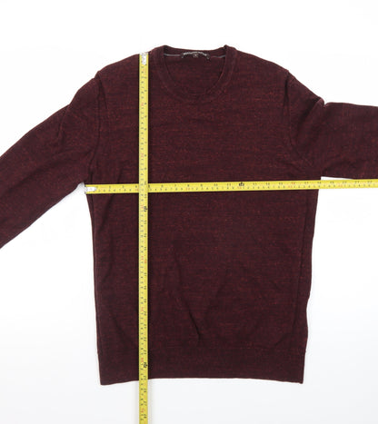 Michael Kors Men's Red Wool Crew Neck Pullover Jumper M