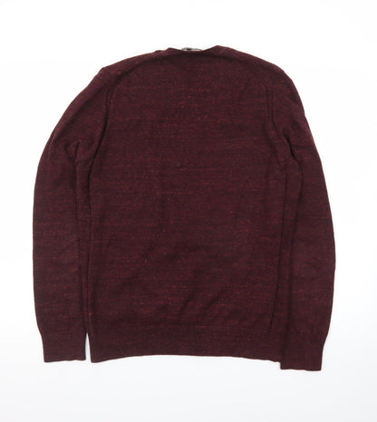 Michael Kors Men's Red Wool Crew Neck Pullover Jumper M