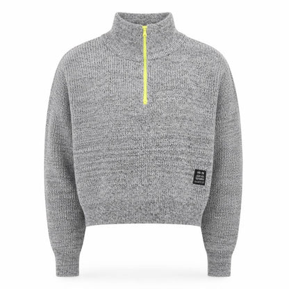 Urban Outfitters Men’s Grey 1/2 Zip High Neck Chunky Knit Jumper M