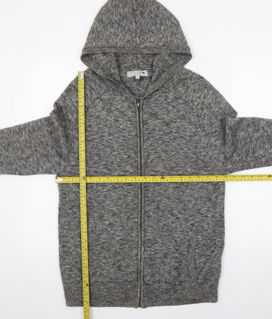 Jack Russell Men’s Grey Cotton Full Zip Hoodie M