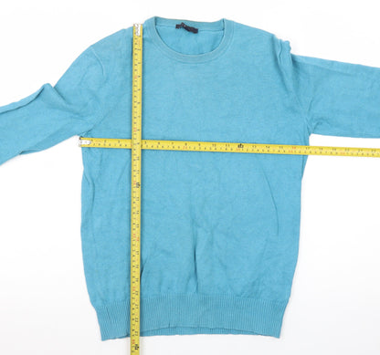 Gap Men's Blue Cotton Crew Neck Pullover Jumper XS