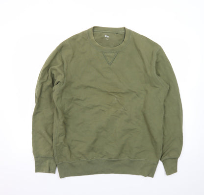 Uniqlo Men’s Green Crew Neck Pullover Sweatshirt Size L