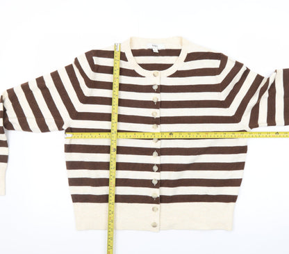 Marks and Spencer Women’s Brown Striped Cardigan Large