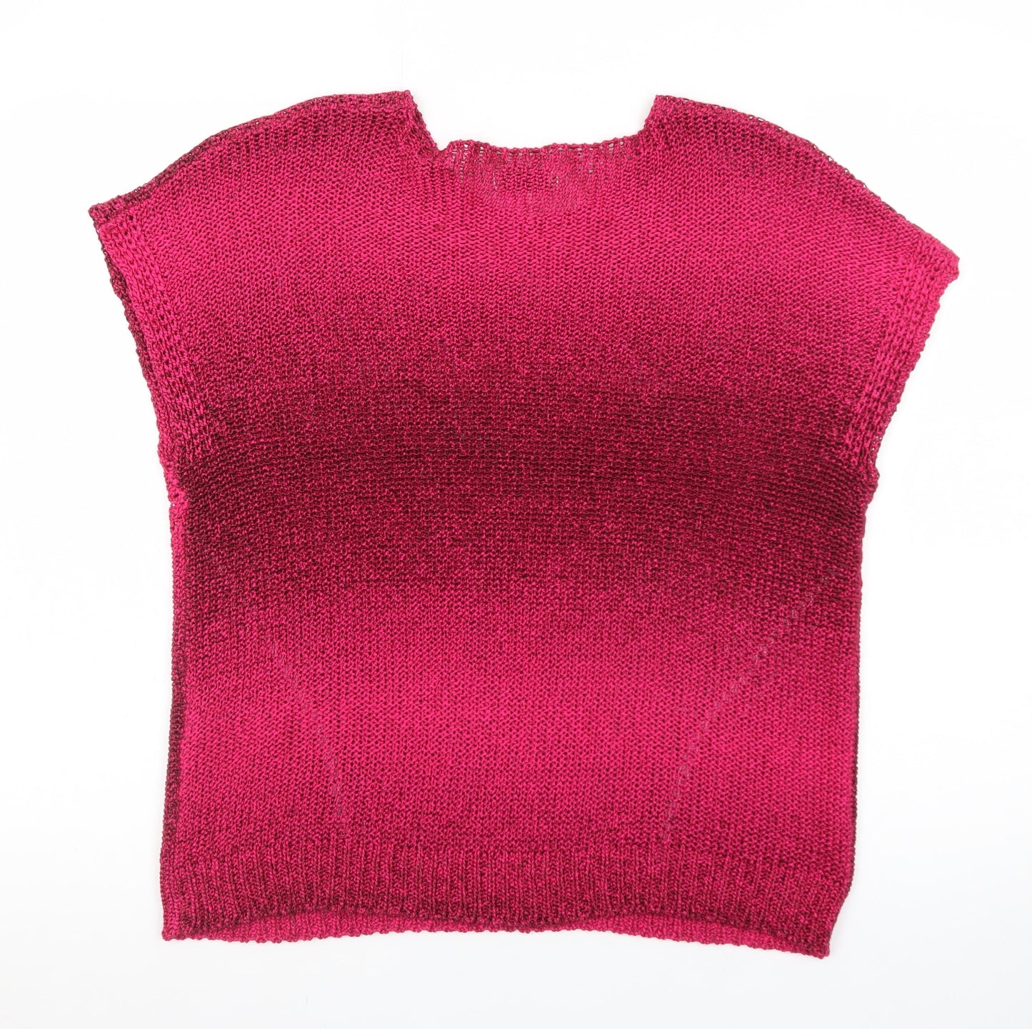 Marks and Spencer Women’s Pink Sleeveless Knit Pullover Jumper Size 16