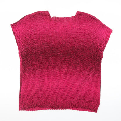Marks and Spencer Women’s Pink Sleeveless Knit Pullover Jumper Size 16