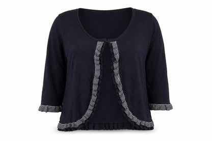 Marks & Spencer Per Una Women's Black Size 16 Ruffle Cardigan