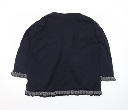Marks and Spencer Per Una Women's Black Size 16 Ruffle Cardigan