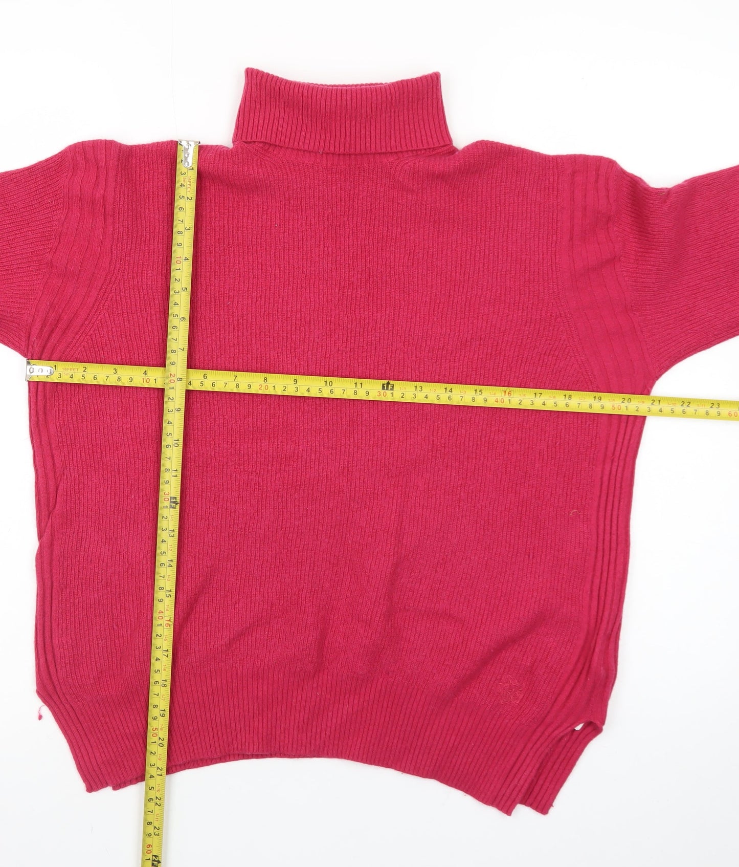 Ted Baker Women Red Roll Neck Long Sleeve Jumper Size 12 Wool Blend