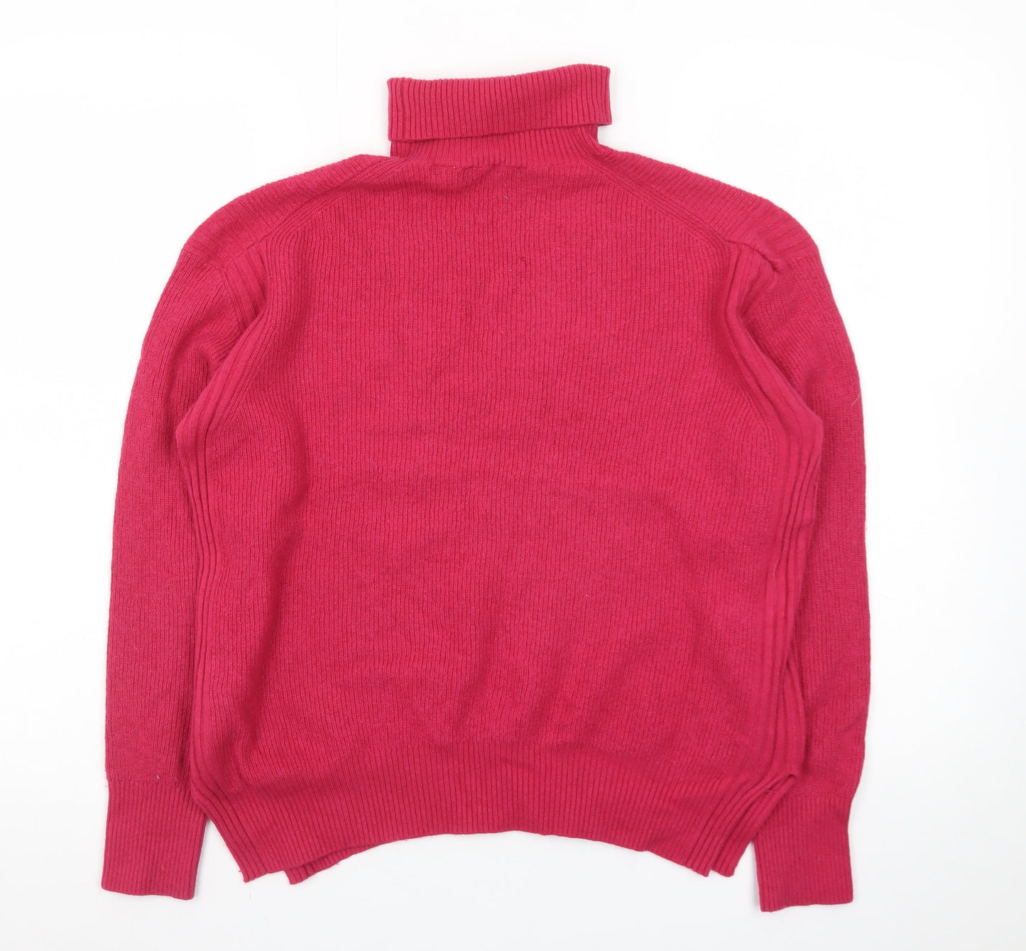 Ted Baker Women Red Roll Neck Long Sleeve Jumper Size 12 Wool Blend