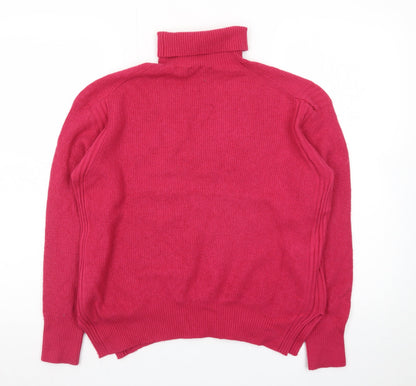 Ted Baker Women Red Roll Neck Long Sleeve Jumper Size 12 Wool Blend