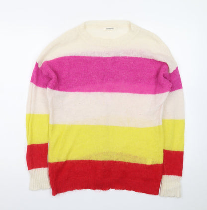 Glamorous Womens Multicoloured Striped Knit Jumper UK 8