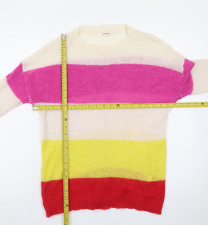 Glamorous Womens Multicoloured Striped Knit Jumper UK 8
