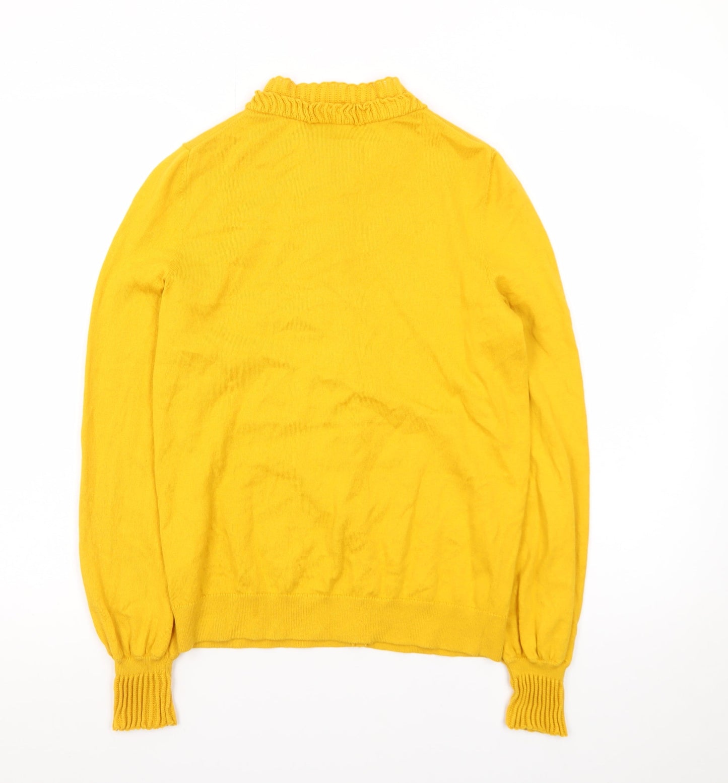 Boden Women's Yellow Knit Cardigan UK 10 Long Sleeve Lightweight