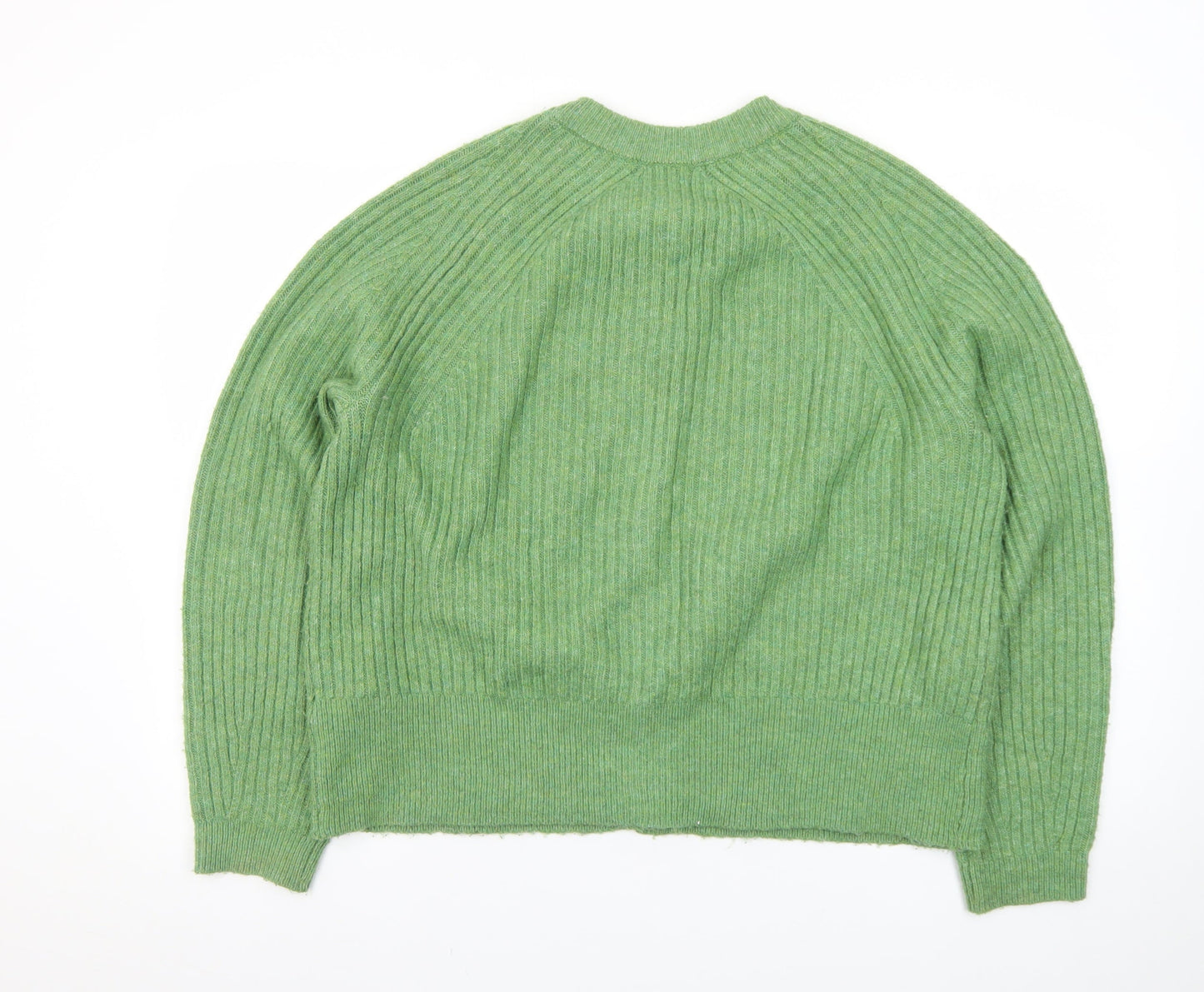Marks and Spencer Women’s Green Wool Blend Button Cardigan Size L