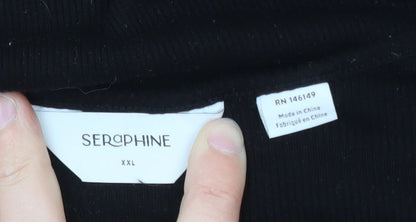 Seraphine Women Black 2XL Maternity Bodycon Midi Dress
