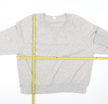John Lewis Women's Grey Cashmere Pullover Jumper Size 16