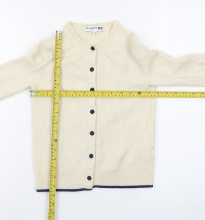 Ines de la Fressange Uniqlo Women’s Ivory XS Wool Cardigan