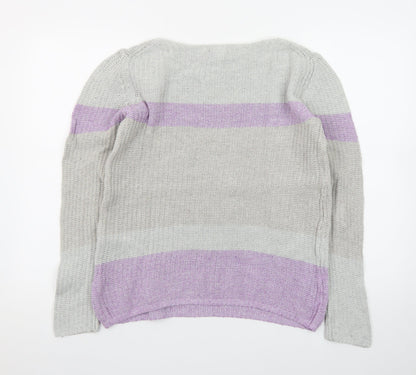 Gap Women's Multicoloured Striped Knit Pullover Jumper Size M