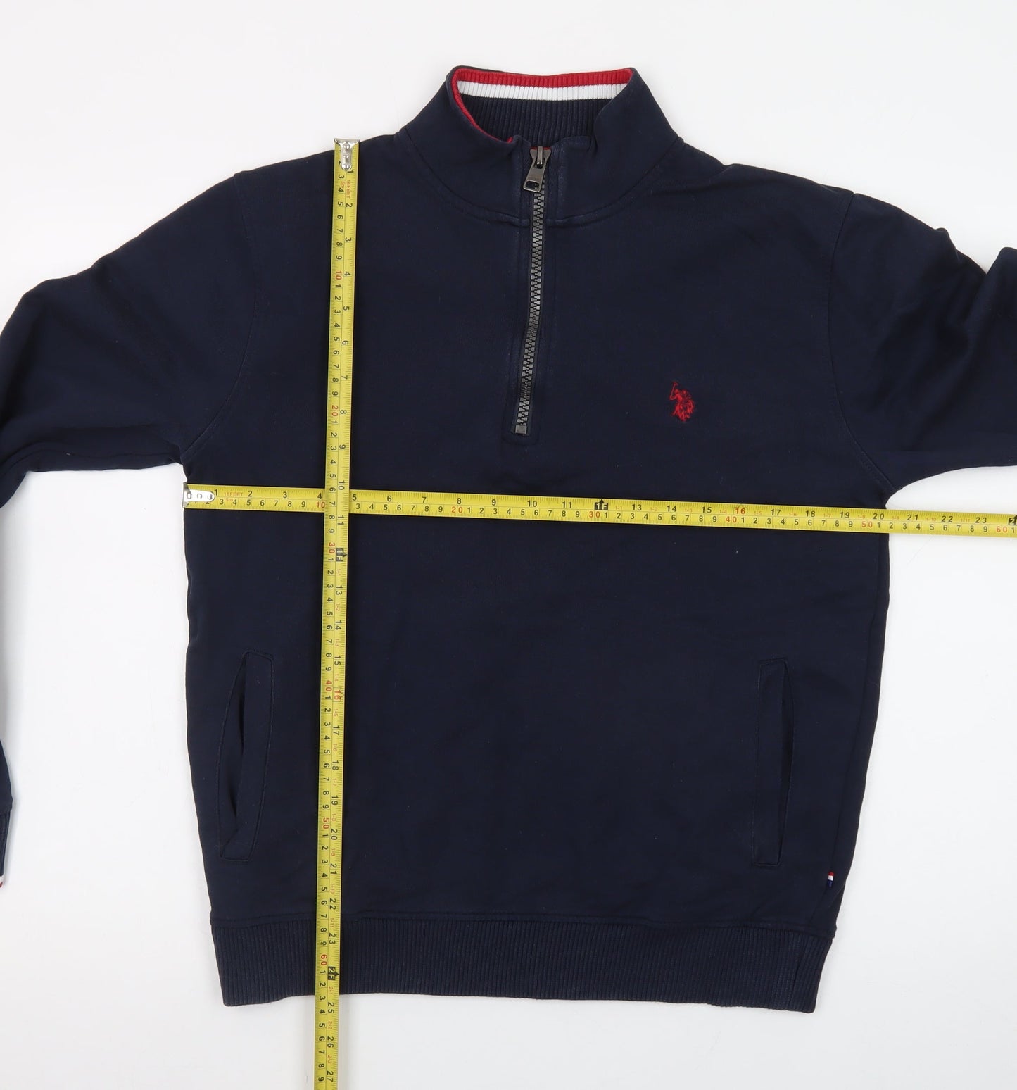 U.S. Polo Assn. Men's Blue Half Zip High Neck Sweatshirt Size M