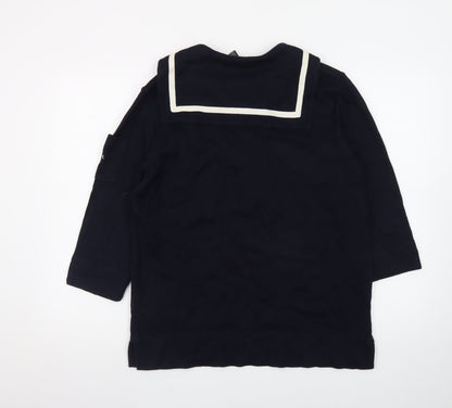 Lauren Ralph Lauren Women's Navy Cotton Pullover Sweatshirt S