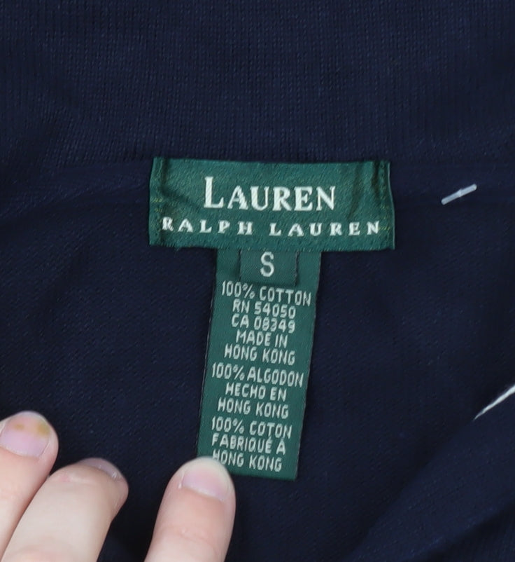 Lauren Ralph Lauren Women's Navy Cotton Pullover Sweatshirt S
