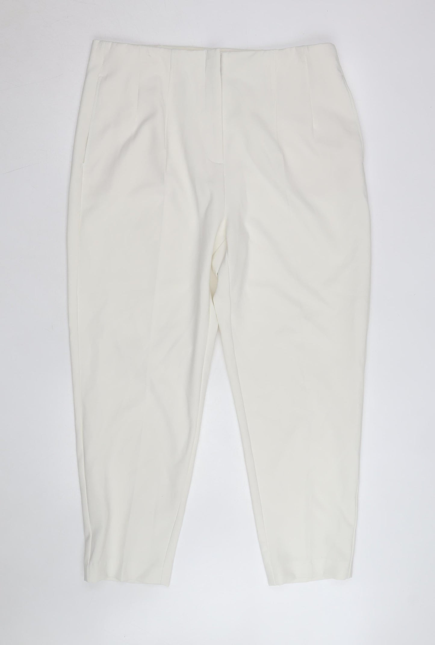 Marks and Spencer Women’s Ivory Tapered Dress Pants Size 18 Long