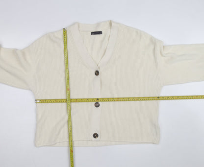 Marks and Spencer Womens Ivory XL Chunky Knit V-Neck Cardigan