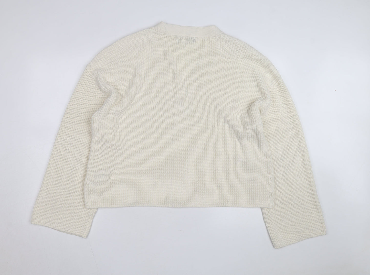 Marks and Spencer Womens Ivory XL Chunky Knit V-Neck Cardigan
